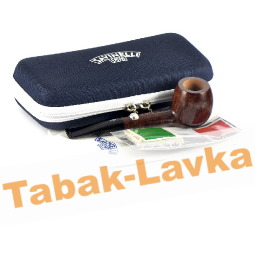 Трубка Savinelli Football - Smooth Dark Brown (фильтр 9 мм)-7