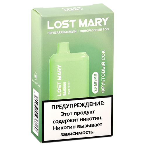 POD система Lost Mary - BM 5000 - Фруктовый сок - 2% - (1 шт.)